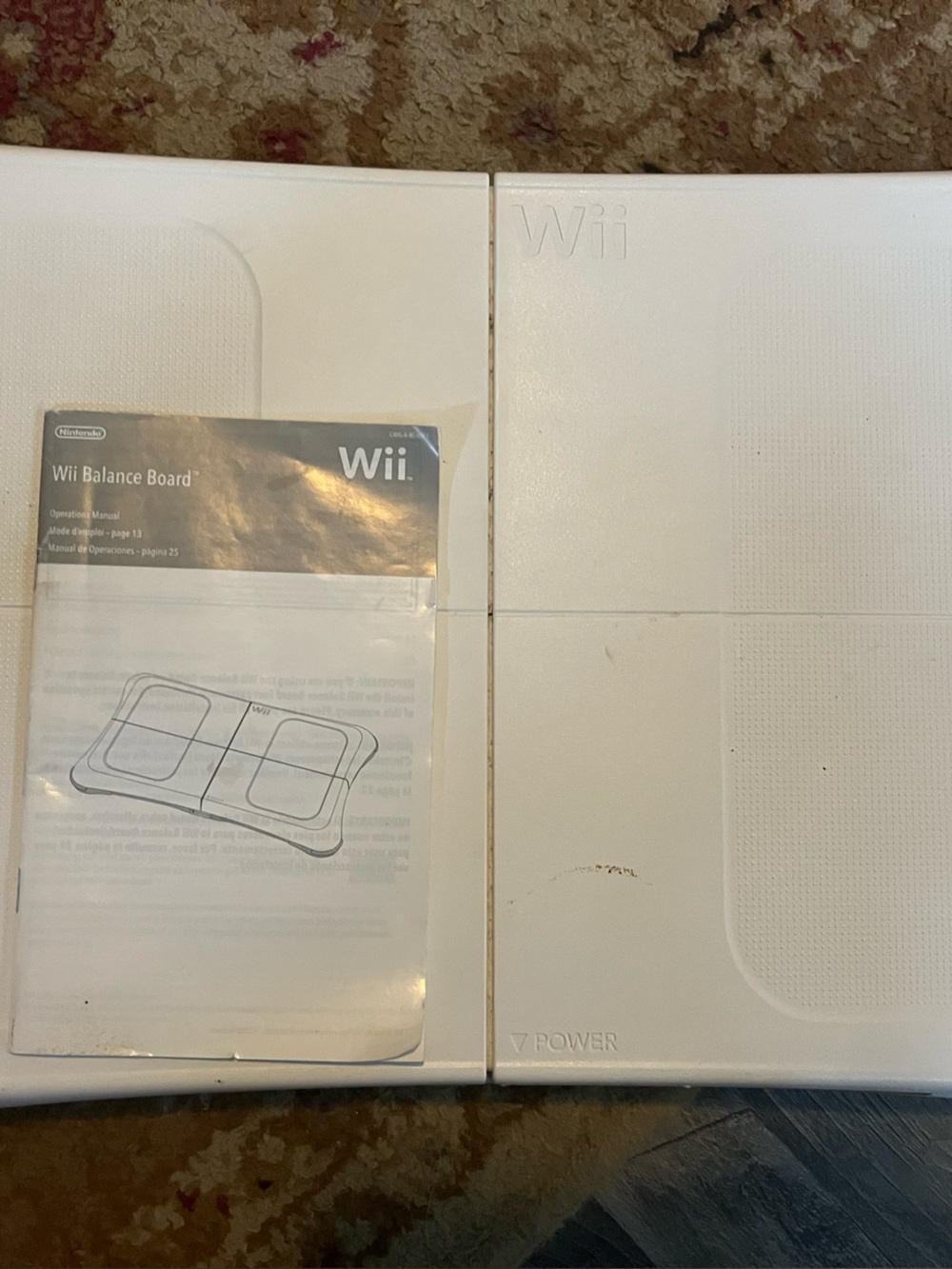 Nintendo Wii Balance Board with Manual instructions working fitness exercise